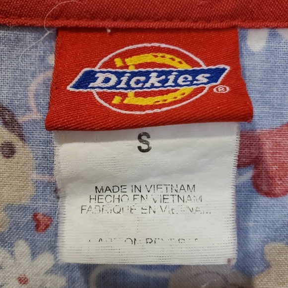 Dickies Women's Heart and Dogs Print Scrub top size S - Picture 5 of 10